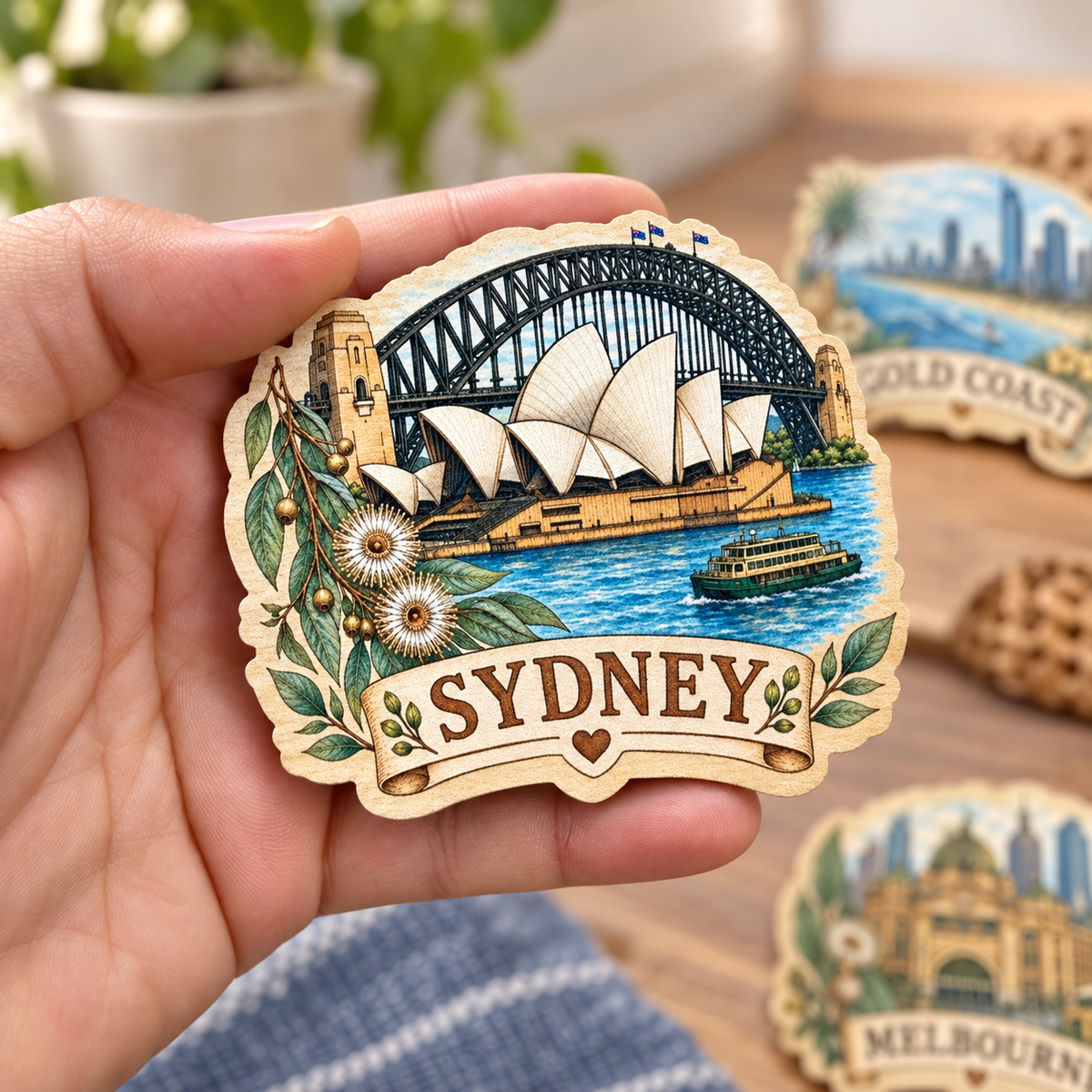 Sydney Wooden Magnet