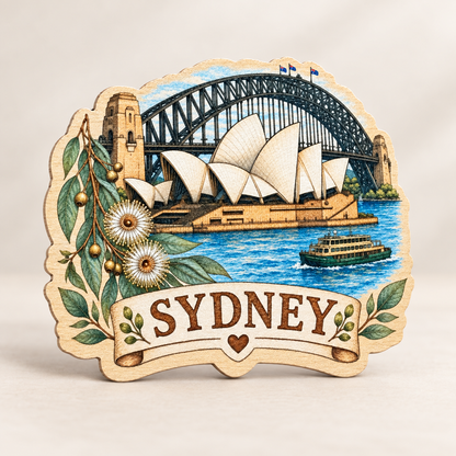 Sydney Wooden Magnet