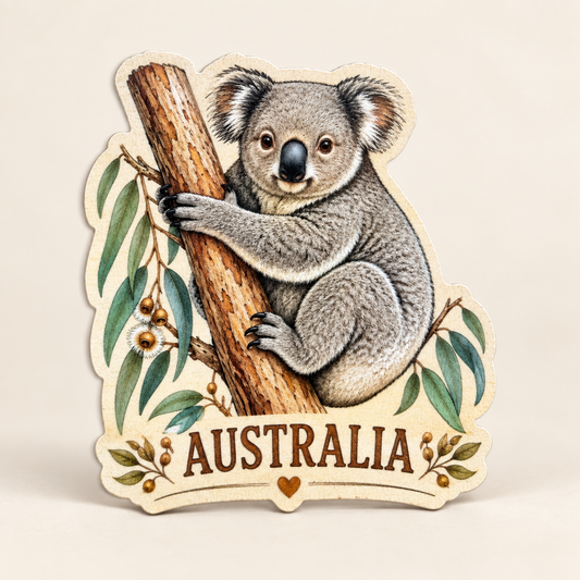 Koala Wooden Magnet
