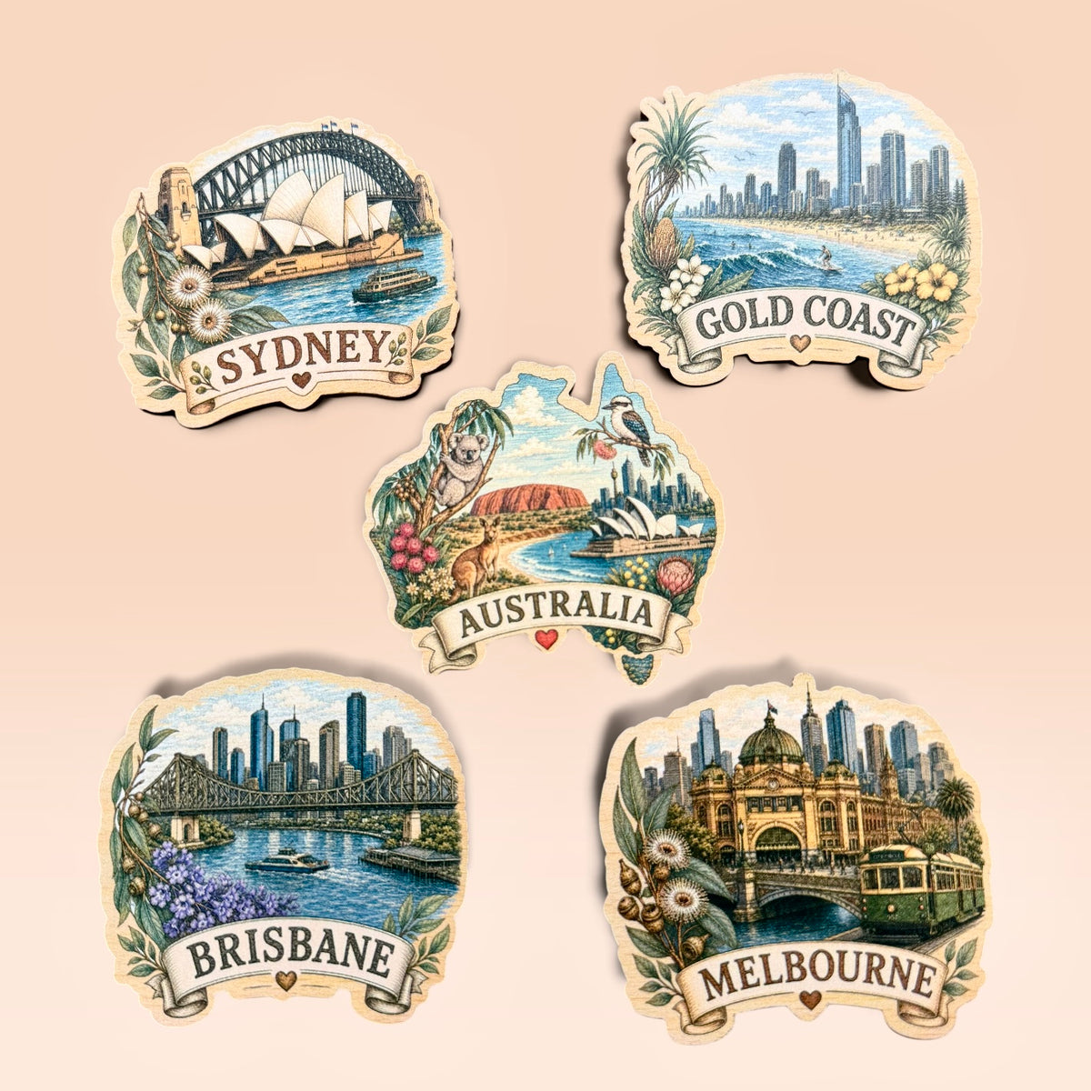 Australian Wooden Magnets