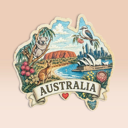 Australian Wooden Magnets